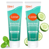 LUME invisible cream tube 2-pack front view for discreet odor control.