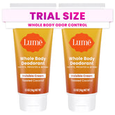 Lume Whole Body Deodorant mini toasted coconut tube front for on-the-go freshness.