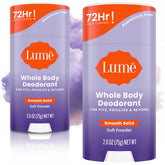 Lume Whole Body Deodorant smooth solid stick applies for all-day odor control