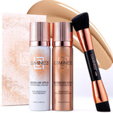 Luminess Airbrush Silk Primer in the starter kit provides a hydrating base for smooth skin.