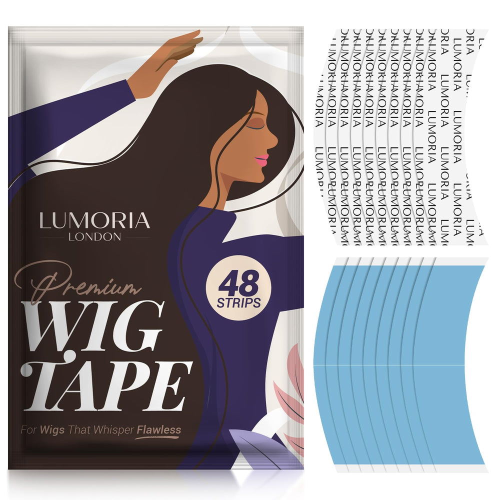 LUMORIA wig tape ultra hold 48pcs delivers secure all-day wear with no slips.