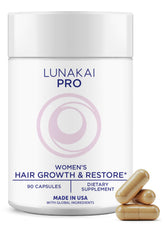 Lunakai PRO hair growth bottle promotes fuller looking hair for daily use