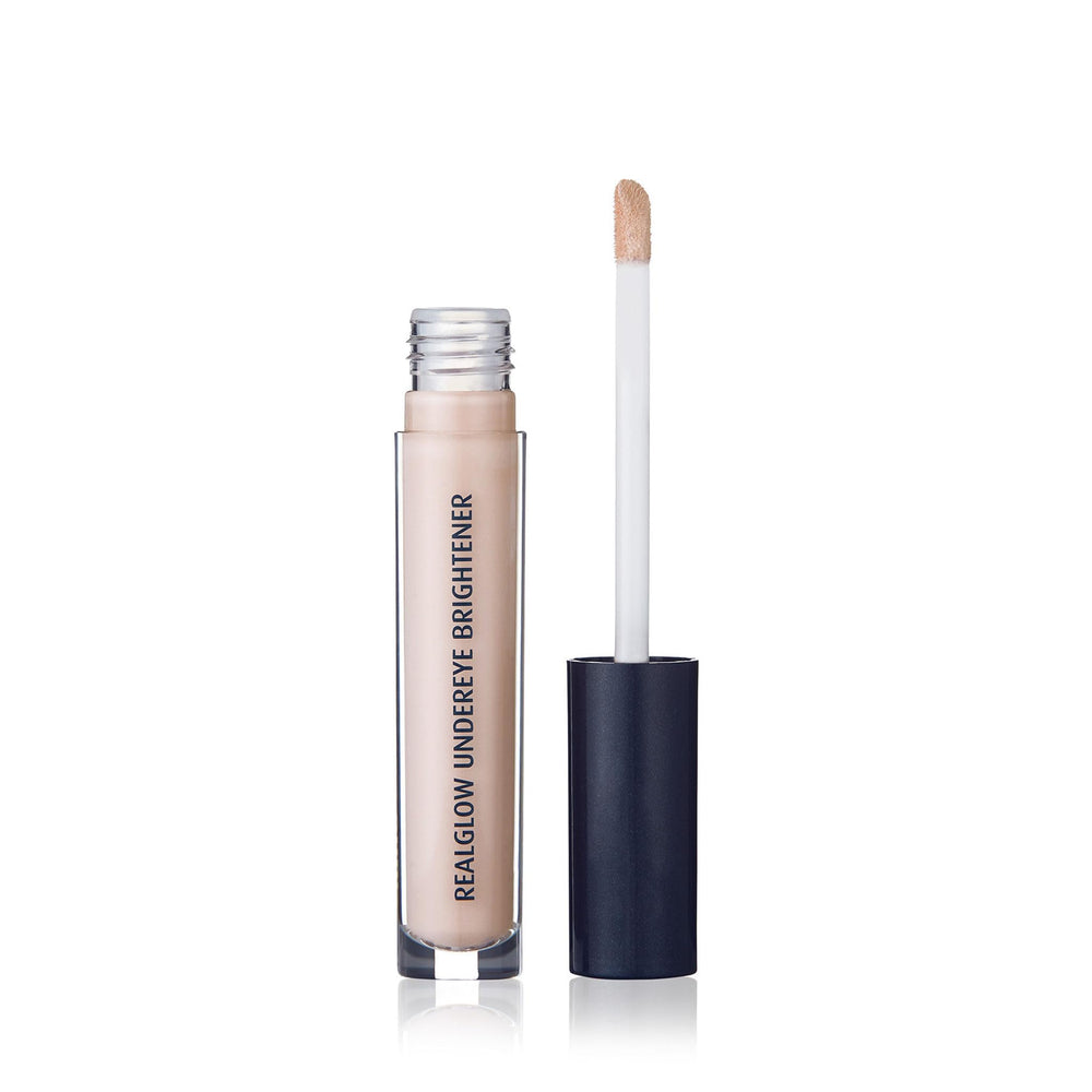 Lune+Aster RealGlow undereye brightener bottle with creamy hydrating formula for under-eye care.