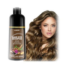 Lunory champú-tinte cubre canas con color natural en casa
