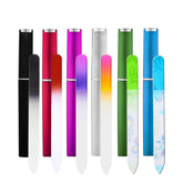 LUOTIVON glass nail file with case, portable six-pack for travel and daily grooming.