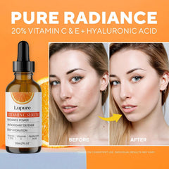 Lupure Serum Vitamina C 20% textura cremosa al aplicarse, se siente suave.