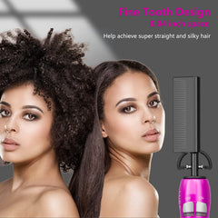 LURA pink hot comb anti-scald shield enables safer styling.
