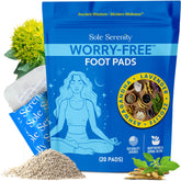 Lure Essentials Sole Serenity pads on feet for nighttime relaxation