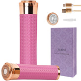 Lurini face razor pink front view for smooth facial hair removal.