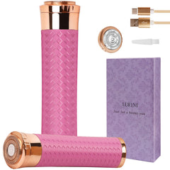 Lurini face razor pink front view for smooth facial hair removal.