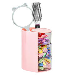 Luscinia hair organizer with a 180-degree rotatable design for quick access to clips and brushes.