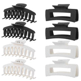 LuSeren 8 Pack Clips para Cabello Blanco con sujeción suave para uso diario.