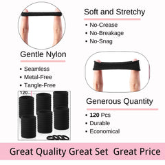 LuSeren bulk pack hair ties provides ready spare for gym desk or bag