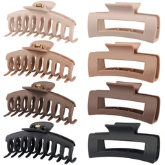 LuSeren clips de pelo grande mate para cabello grueso, agarre seguro.