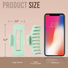Pinza LuSeren verde claro para cabello grueso, estilo versátil
