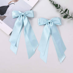 LuSeren satin texture bow adds gentle grip and shine for daily wear