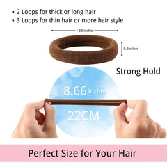 LuSeren seamless nylon hair ties close up showing soft stretchable material