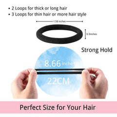 LuSeren strong-hold hair elastics designed for thick hair stay secure during workouts