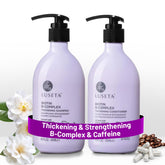 Luseta B-Complex Shampoo bottle highlights biotin for stronger-looking hair.