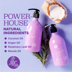 L LUSETA Luseta Shampoo highlights coconut oil vitamins and fats for nourishing shine.