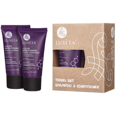 Luseta purple shampoo bottle front view showing packaging and branding.