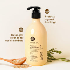 Luseta color-treated hair shampoo and conditioner packaging for gentle cleansing