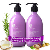 L LUSETA Luseta Curl Enhancing Coconut Oil Shampoo bottle boosts curl definition.