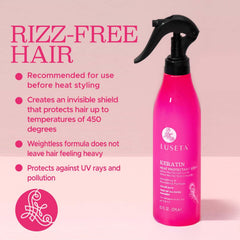 L LUSETA Keartin control del frizz para un acabado limpio y manejable.