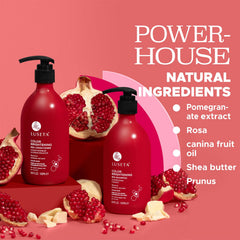 Luseta pomegranate extract illustration signals antioxidant care for color-treated hair.