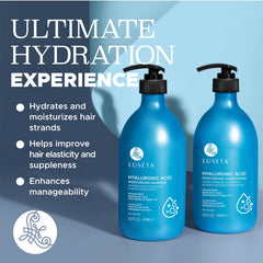 Luseta shampoo and conditioner set packaging shown for easy gifting.