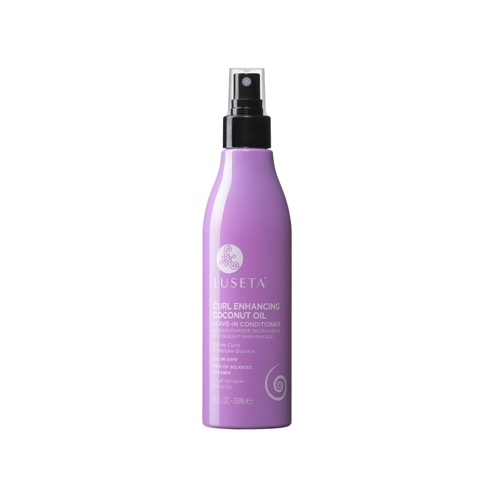 L LUSETA: spray acondicionador sin enjuague para rizos con coco, define y humecta.