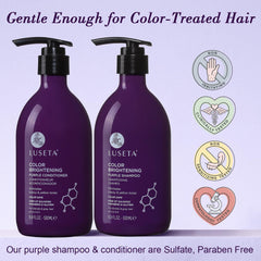 Close-up of packaging highlights the sulfate-free label for color-safe daily use.