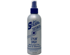 Luster S Curl Texturizer Styling Spray bottle provides light hold for defined waves.