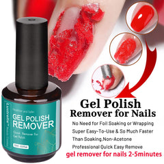 Lustrelle Remover Esmalte Gel aplicación de capa espesa que acorta tiempos