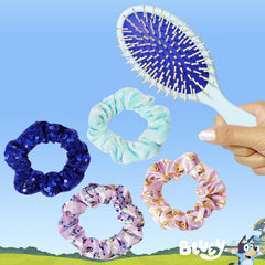 Gomitas para el pelo Bluey azules, suaves y seguras para niñas.