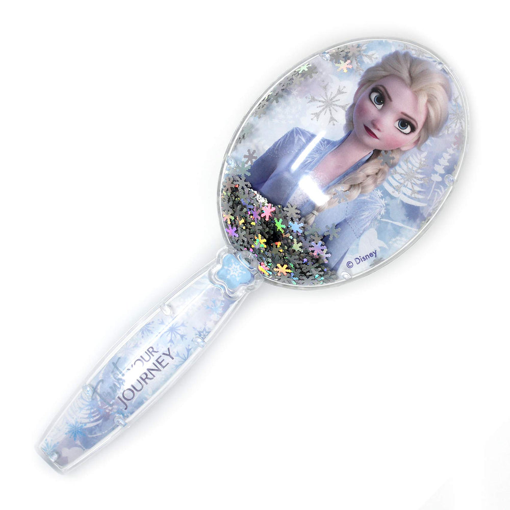 LUV HER Disney Frozen II snowflake brush front view for gentle grooming