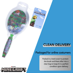 Back portrait design on the Minecraft hair brush adds playful flair for kids