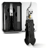 Luvandier black anti-slip gear lock nail clipper with angled blade for thick or ingrown nails