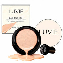 Luvie crema bb con esponja para un acabado suave y natural.
