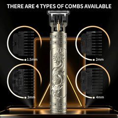 Luwihou beard trimmer bronze close-up blade highlights precision for clean lines