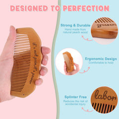 luwrevc birth comb ergonomic design fits the palm