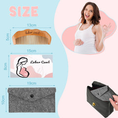 luwrevc birth comb peach wood material with smooth finish