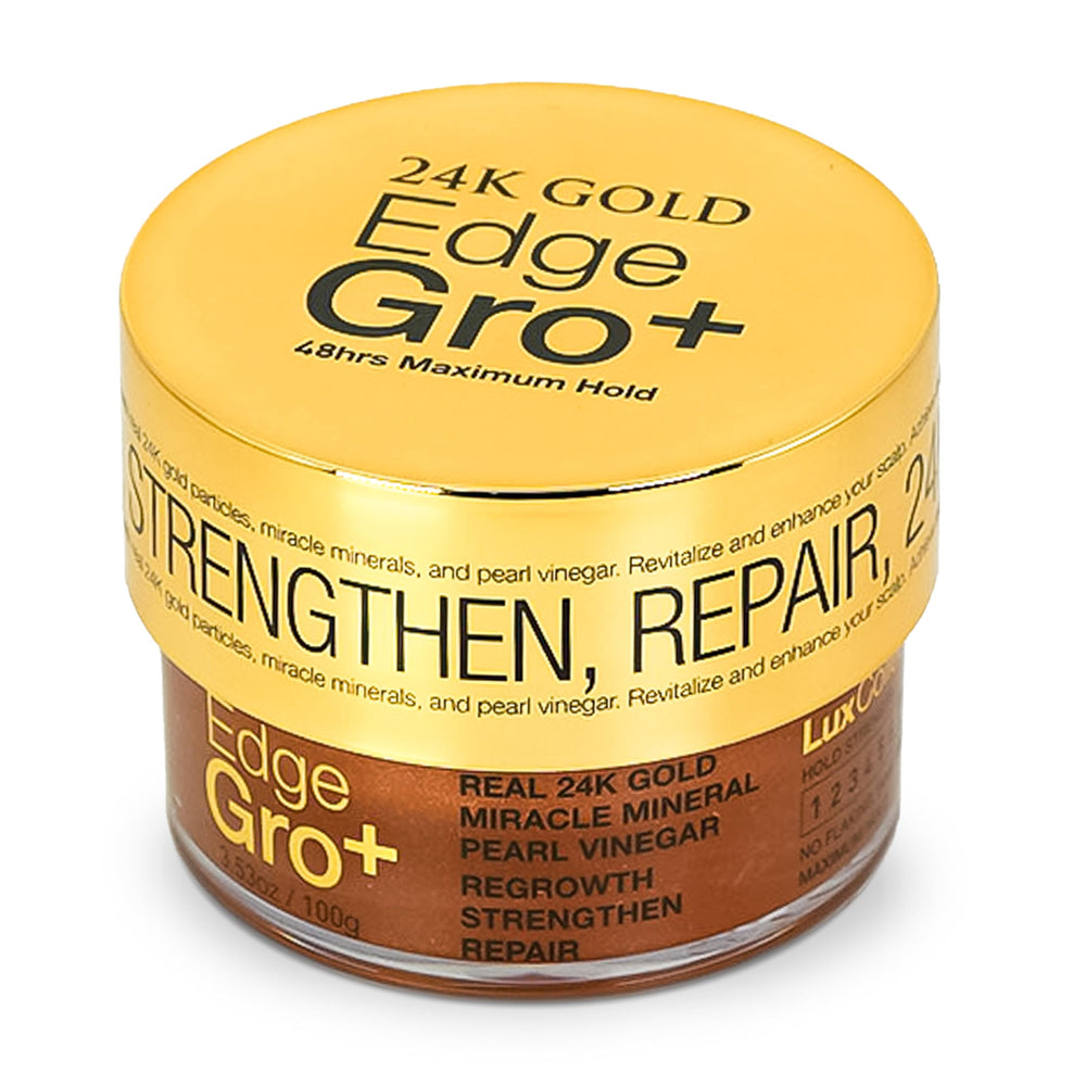 Lux Collection Edge Control Gel bottle pour showing long-lasting hold