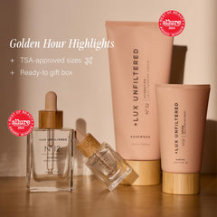 Lux Unfiltered N°32 gradual self Tanner bottle with creamy texture for even color