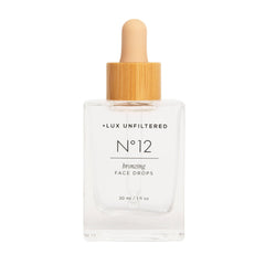Lux Unfiltered N°12 bottle of fragrance-free tanning drops for a natural glow