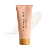 Lux Unfiltered N°32 Summer Skin Gradual Self Tanner bottle closeup showing hydrating texture.