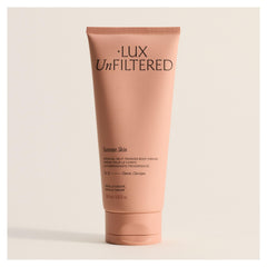 Lux Unfiltered N°32 bottle showing buildable, natural-looking tan