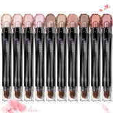 Luxaza Eyeshadow Stick shimmering champagne pink provides vibrant, long-lasting color.