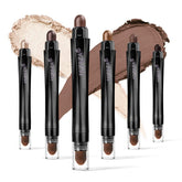 LUXAZA muestra conjunto de 6 lápices de sombra en taupe mauve con brillo metálico para diario