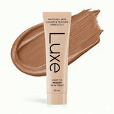 Luxe Color Changing Foundation bottle-pour demonstrates effortless shade adaptation